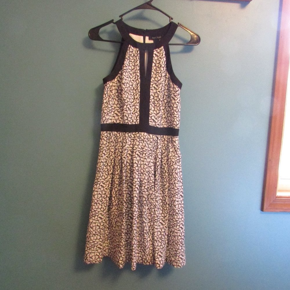 WHBM White and black Halter dress